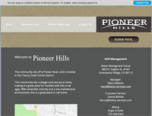 Tablet Screenshot of pioneerhillsowners.com